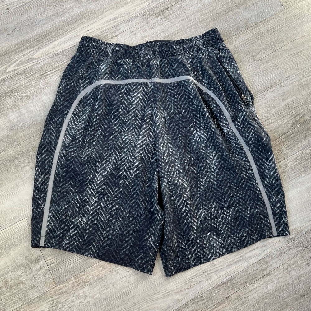 Lululemon Pace Breaker 7” Lined Shorts Bleached Herringbone Gray S - Picture 11 of 12